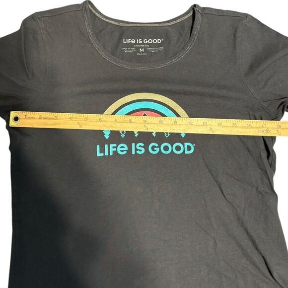 Life is Good Outdoor Vibes Ringer Cool Short-Sleeve T-Shirt Size M - Picture 4 of 6